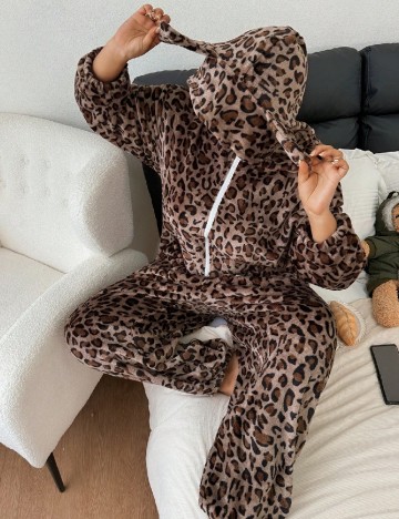 Salopeta SHEIN CURVE, animal print
