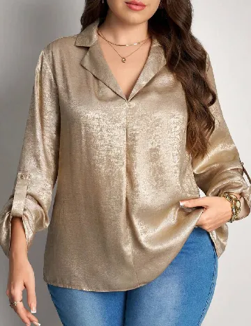 Bluza SHEIN CURVE, auriu