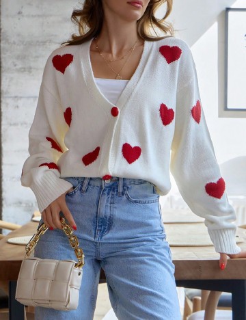 Cardigan SHEIN, alb