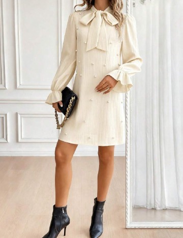 Rochie scurta SHEIN, crem