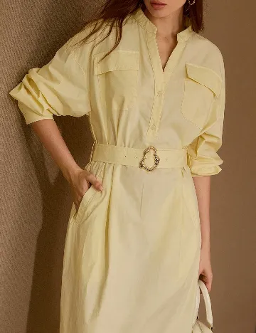 Rochie medie MOTF, galben