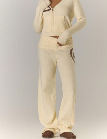 Pantaloni Musera, crem