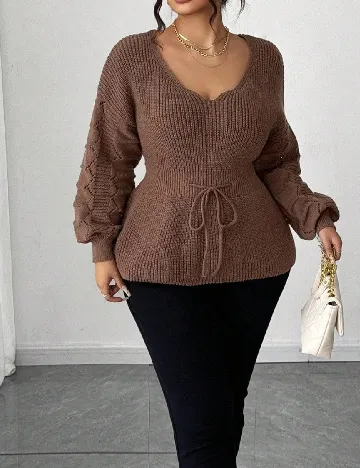 Bluza SHEIN CURVE, maro