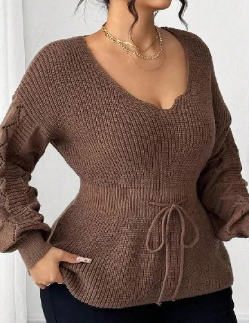 Bluza SHEIN CURVE, maro