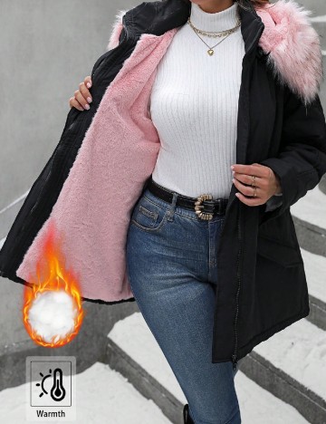 Geaca SHEIN CURVE, negru