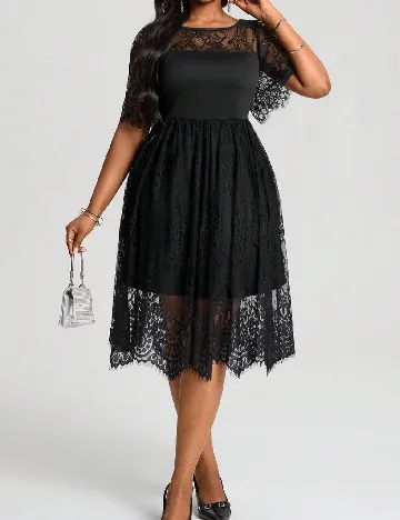 Rochie medie SHEIN CURVE, negru