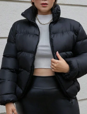 Geaca SHEIN CURVE, negru