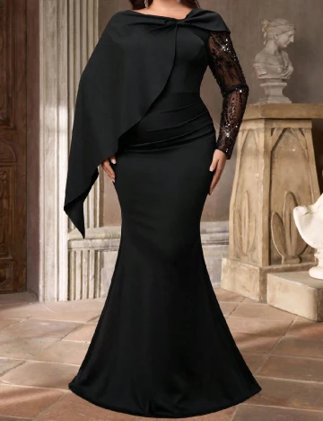 Rochie lunga SHEIN CURVE, negru