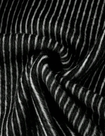 Palton SHEIN CURVE, alb/negru