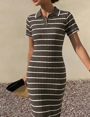 Rochie lunga Dazy, maro