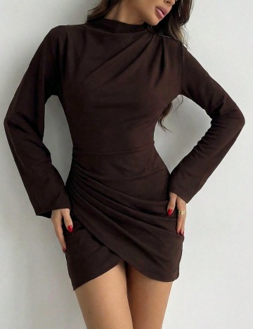 Rochie scurta SHEIN, maro