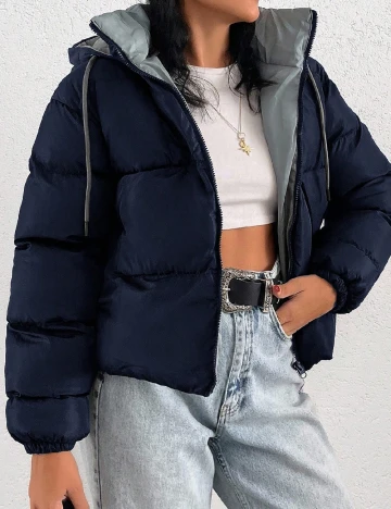Geaca SHEIN, bleumarin