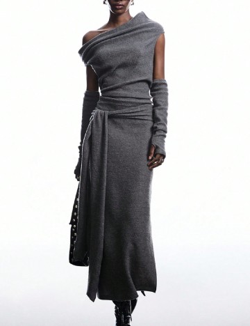Rochie medie SHEIN, gri