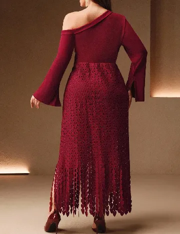 Rochie lunga Anewsta Curve, rosu