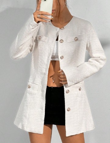 Sacou Oversize SHEIN, alb