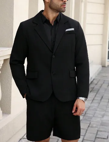 Costum SHEIN Plus Size Men, negru