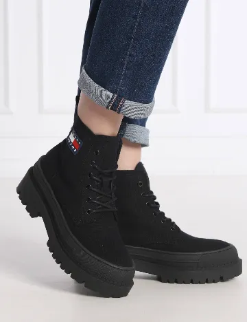 Ghete Tommy Jeans, negru