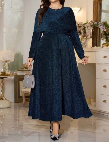 Rochie lunga SHEIN CURVE, albastru