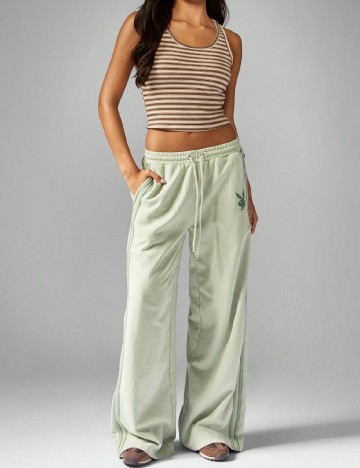 Pantaloni Missguided, verde deschis
