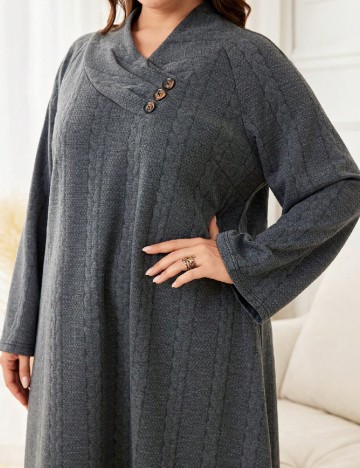 Rochie lunga SHEIN CURVE, gri