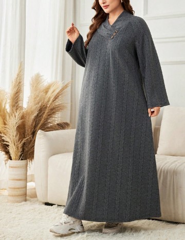 Rochie lunga SHEIN CURVE, gri
