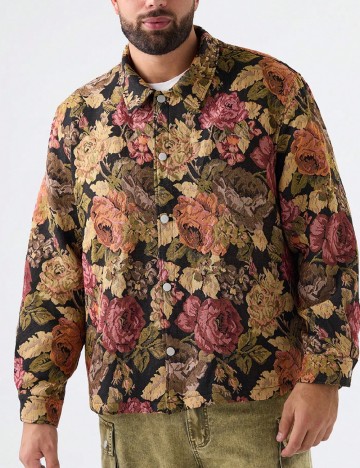 Jacheta SHEIN Plus Size Men, floral print