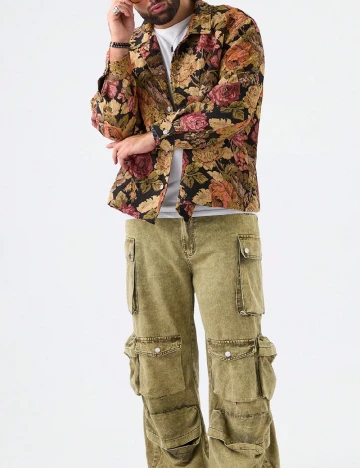 Jacheta SHEIN Plus Size Men, floral print
