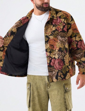 Jacheta SHEIN Plus Size Men, floral print