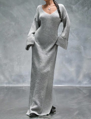 Rochie lunga SHEIN, gri