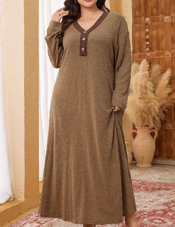 Rochie lunga SHEIN CURVE, maro