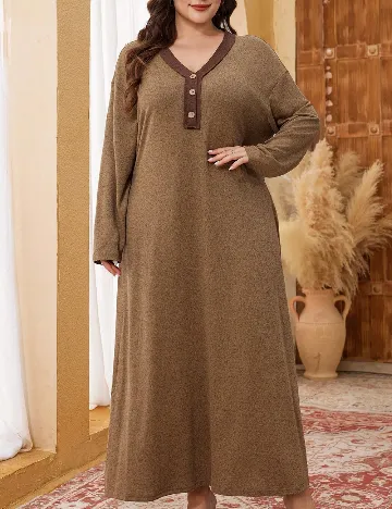 Rochie lunga SHEIN CURVE, maro