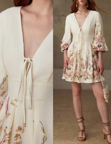 Rochie scurta MOTF, crem