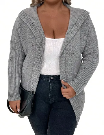 Cardigan SHEIN CURVE, gri