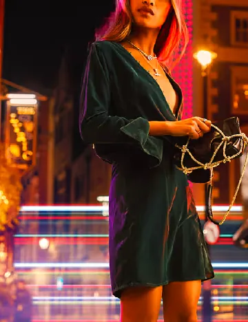 Rochie scurta ASOS, verde
