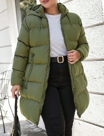 Geaca SHEIN CURVE, verde