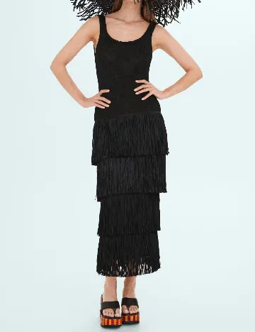 Rochie lunga Mango, negru