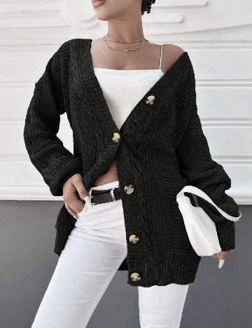 Cardigan SHEIN, negru