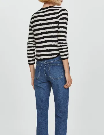 Cardigan Mango, alb/negru