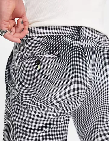 Pantaloni TWISTED TAILOR, negru/alb