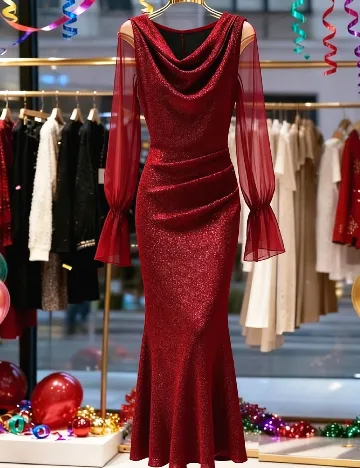 Rochie lunga SHEIN, rosu