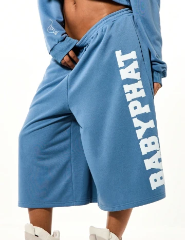 Pantaloni trei sferturi SHEIN, albastru