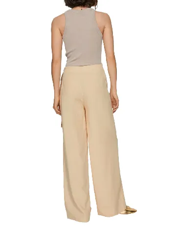 Pantaloni Mango, crem