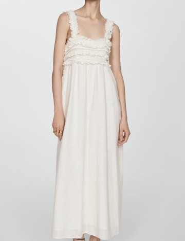 Rochie lunga Mango, alb