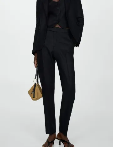 Pantaloni Mango, negru