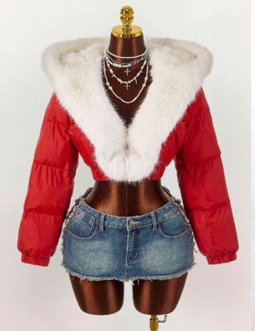 Geaca SHEIN CURVE, rosu