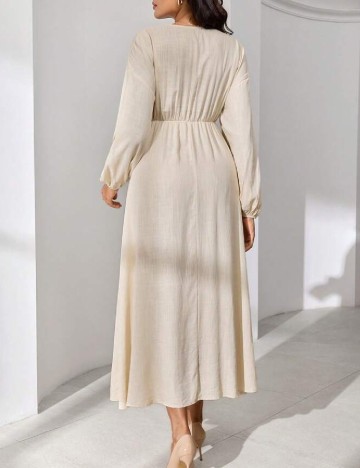 Rochie lunga SHEIN Maternity, bej