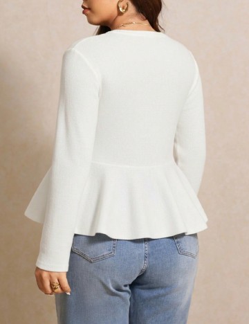 Cardigan SHEIN CURVE, ecru