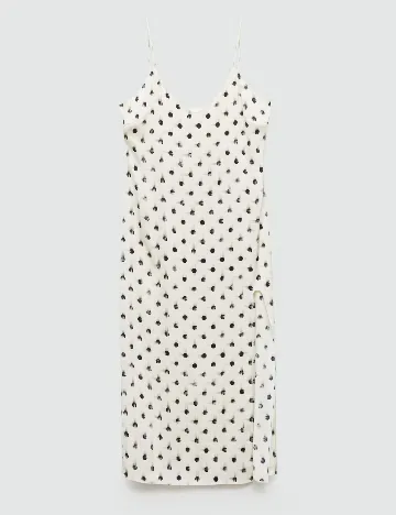 Rochie medie Mango, alb/negru