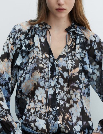 Camasa Mango, floral print
