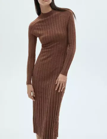 Rochie medie Mango, maro
